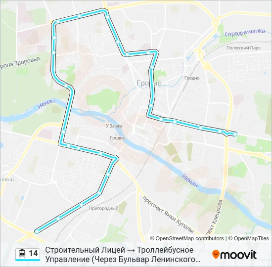 Канатная дорога 14: карта маршрута
