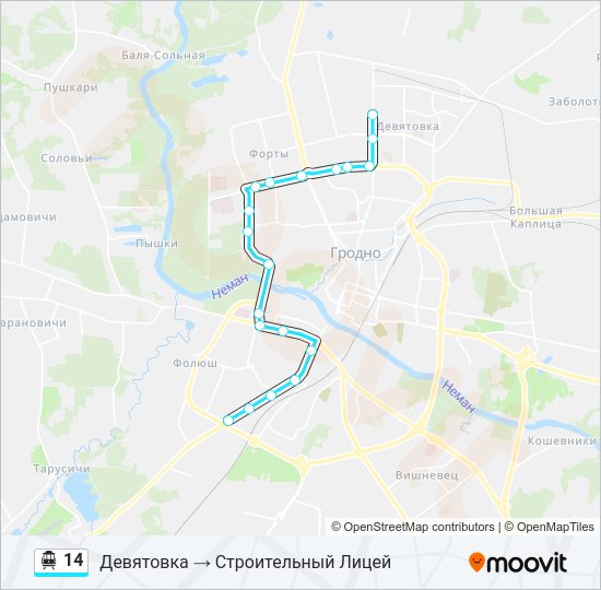 Канатная дорога 14: карта маршрута