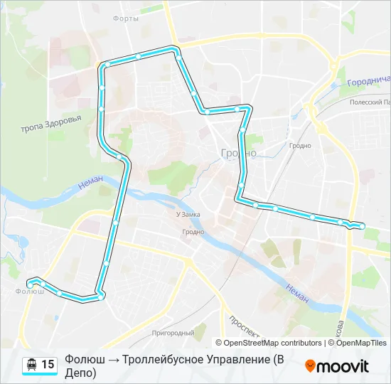 Канатная дорога 15: карта маршрута