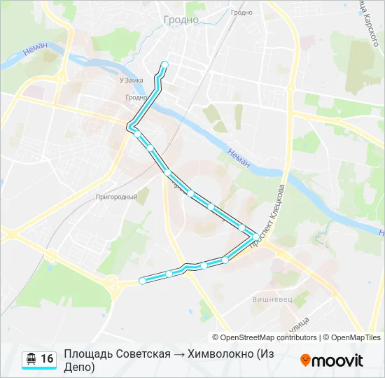 Канатная дорога 16: карта маршрута