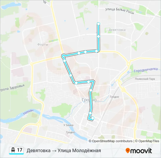 Канатная дорога 17: карта маршрута