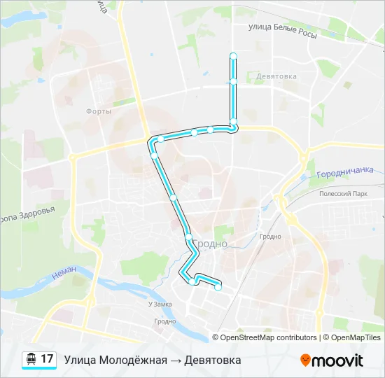 Канатная дорога 17: карта маршрута