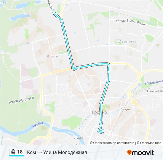Канатная дорога 18: карта маршрута