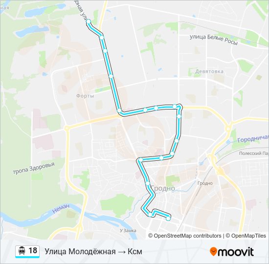 18 cable car Line Map