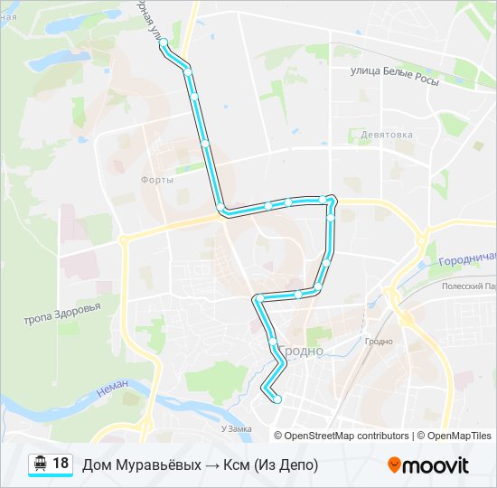 18 cable car Line Map