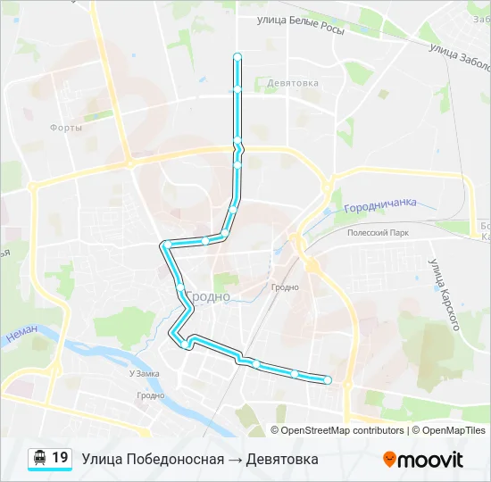 Канатная дорога 19: карта маршрута