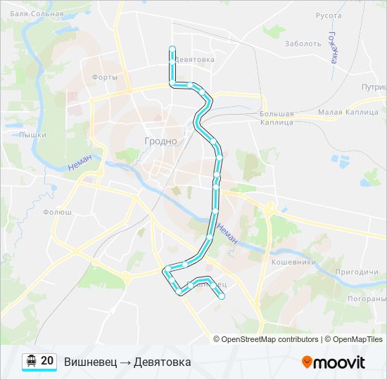 20 cable car Line Map