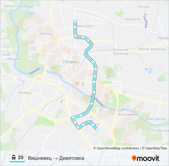 Канатная дорога 20: карта маршрута