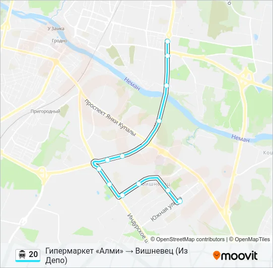 Канатная дорога 20: карта маршрута