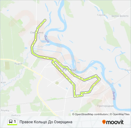 1 Bus Line Map