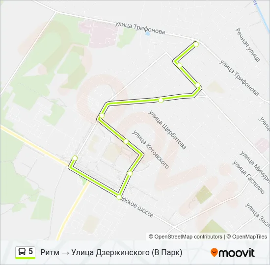 5 Bus Line Map