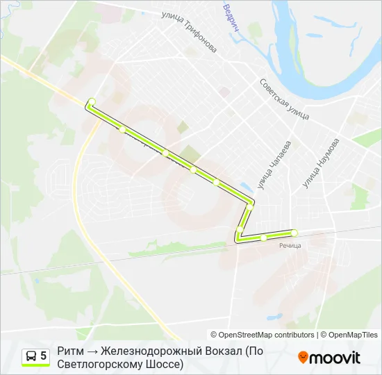 5 Bus Line Map