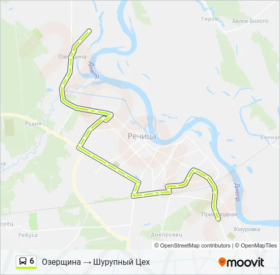6 Bus Line Map