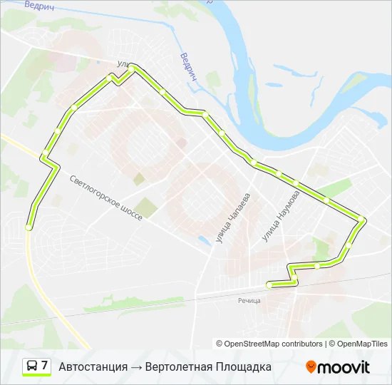 Автобус 7: карта маршрута