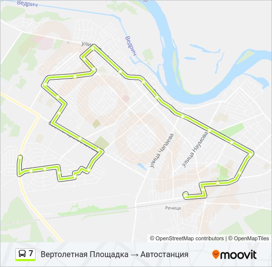 Автобус 7: карта маршрута