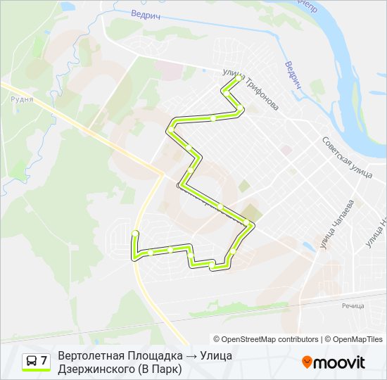 Автобус 7: карта маршрута
