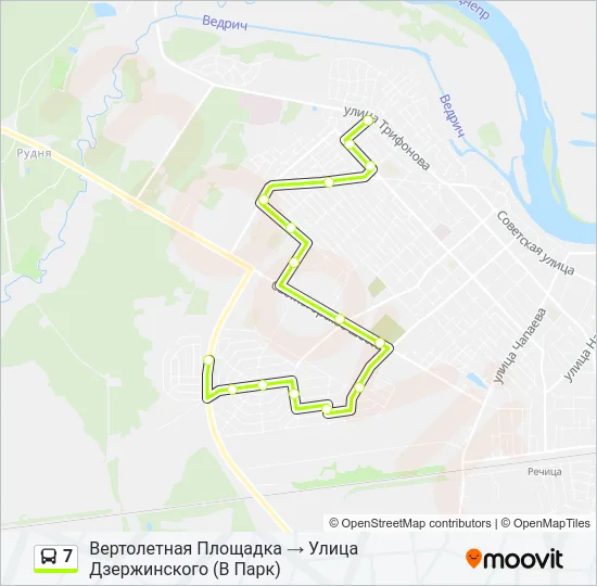 Автобус 7: карта маршрута