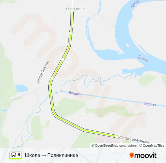 8 Bus Line Map