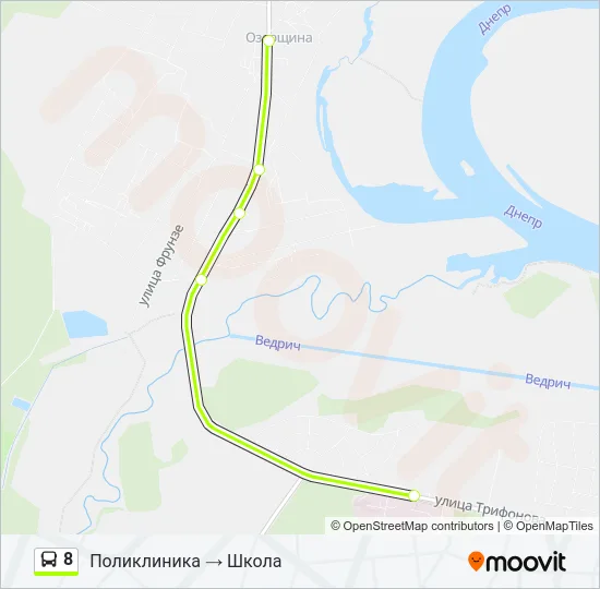 8 Bus Line Map