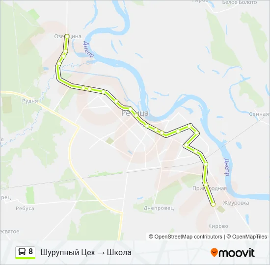 8 Bus Line Map