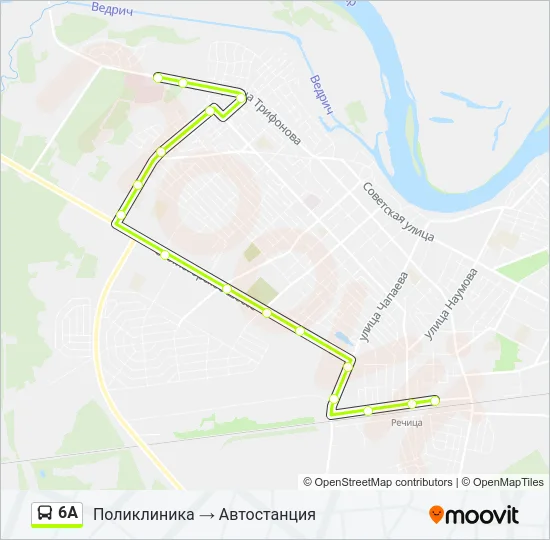 6А Bus Line Map