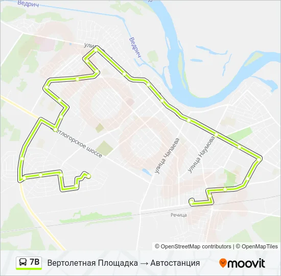7В Bus Line Map