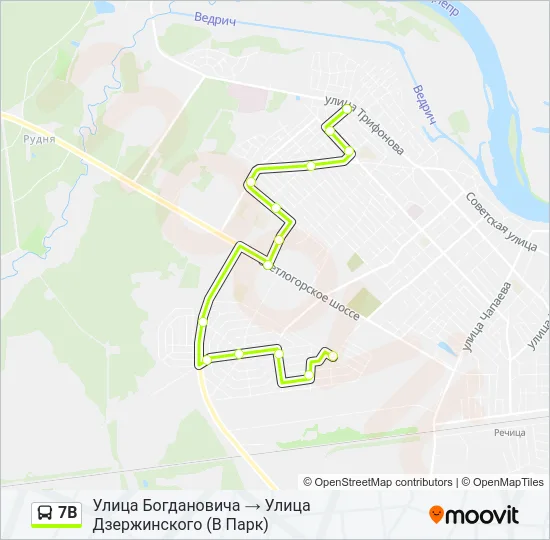 7В Bus Line Map