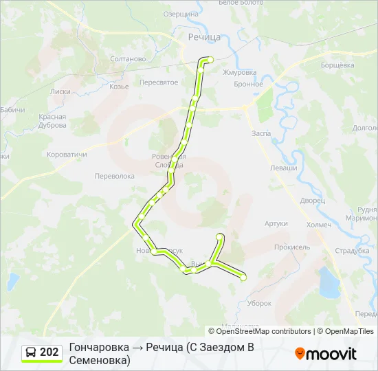 202 Bus Line Map