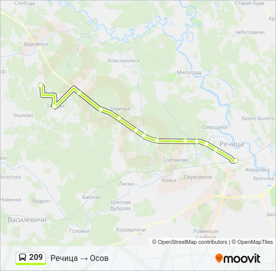 209 Bus Line Map