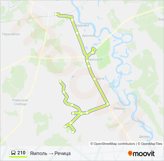 210 Bus Line Map