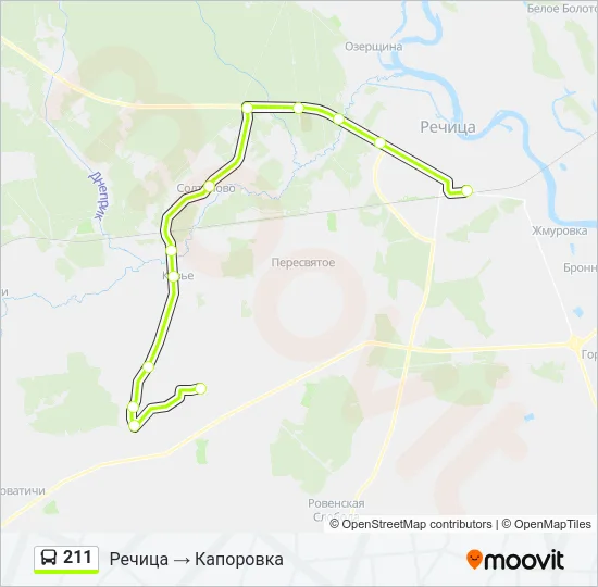 211 Bus Line Map