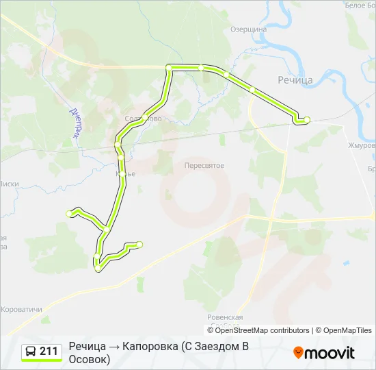 211 Bus Line Map