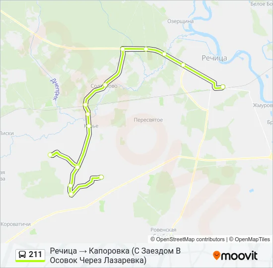 211 Bus Line Map