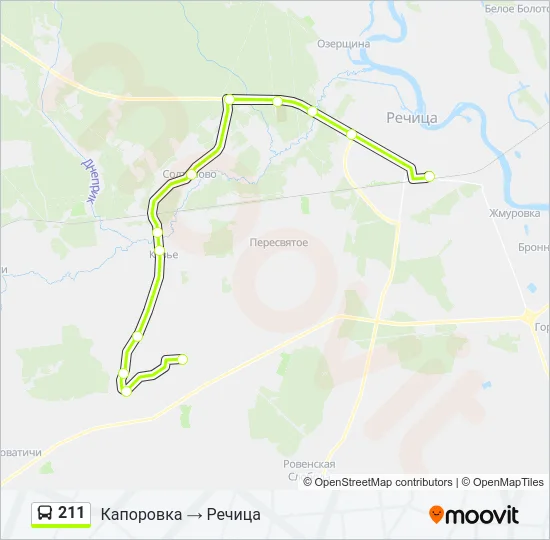 211 Bus Line Map