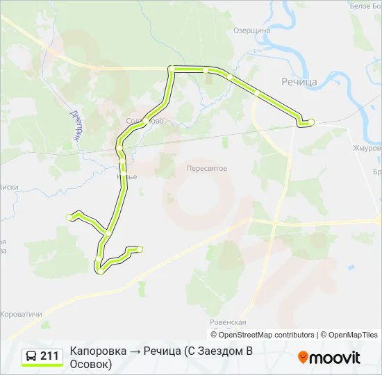 211 Bus Line Map