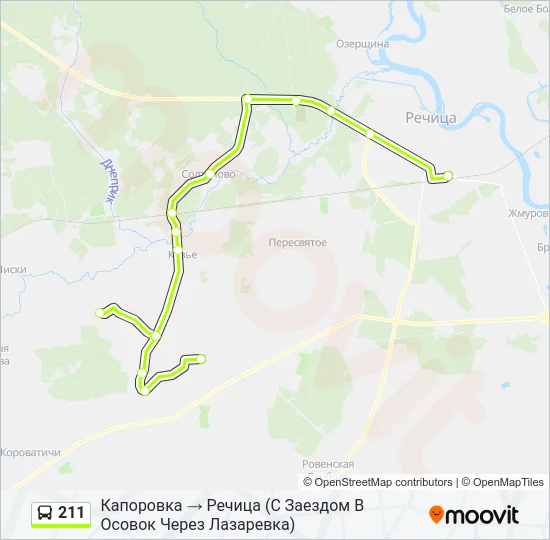 211 Bus Line Map