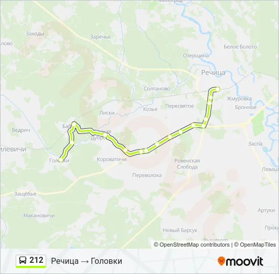 212 Bus Line Map
