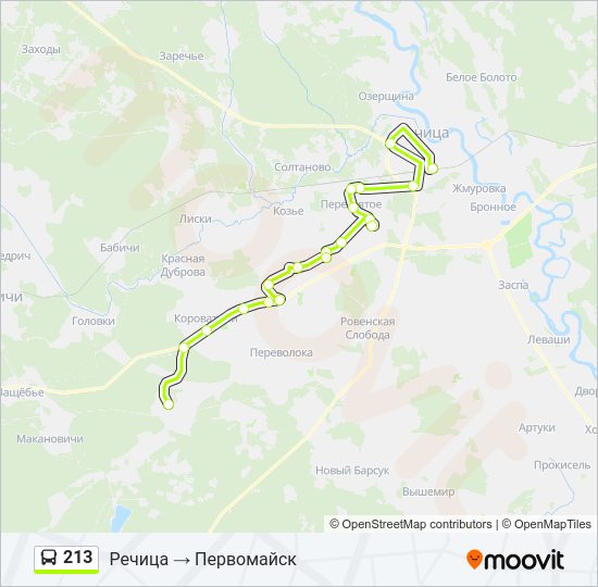 213 Bus Line Map