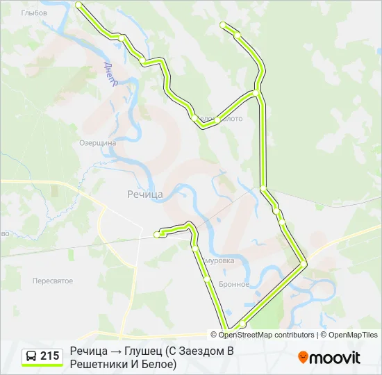Автобус 215: карта маршрута