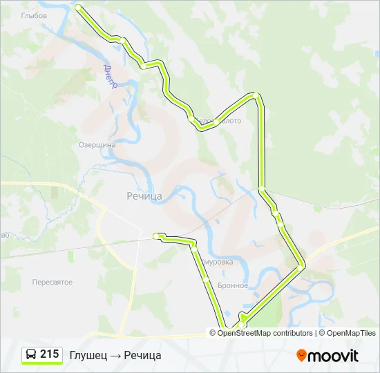 215 Bus Line Map