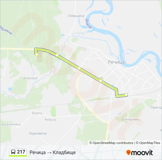 217 Bus Line Map