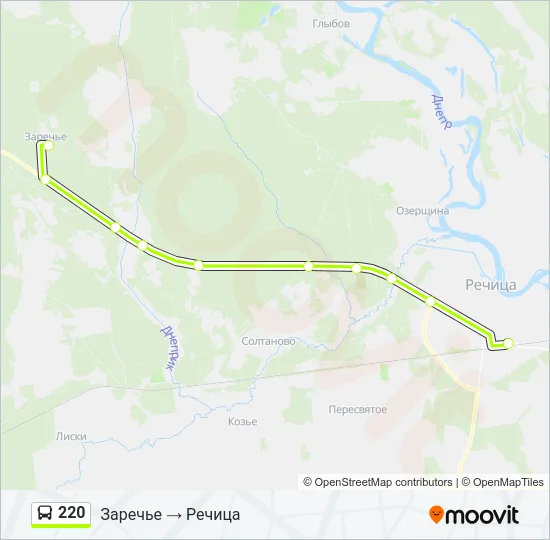 220 Bus Line Map