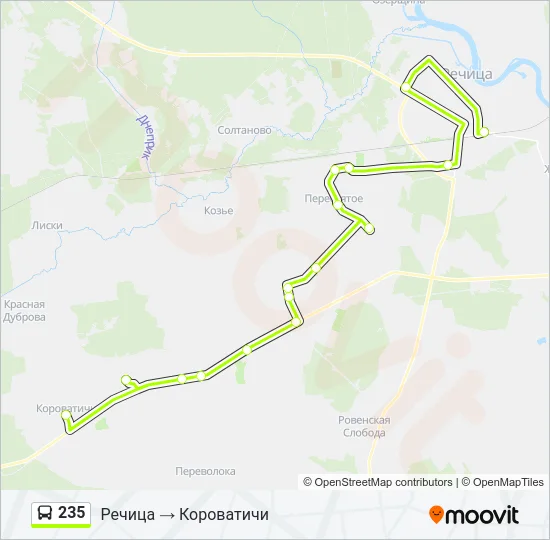 235 Bus Line Map