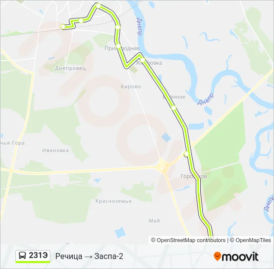 231Э Bus Line Map