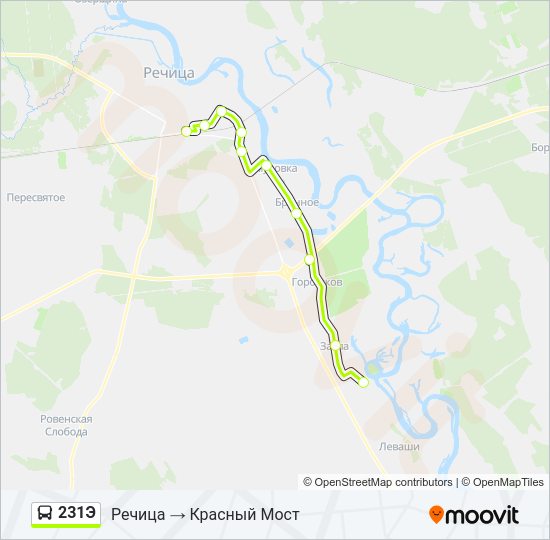 Автобус 231Э: карта маршрута