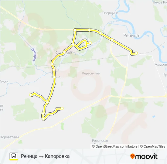 КАПОРОВКА Bus Line Map