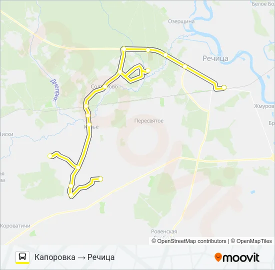 КАПОРОВКА Bus Line Map