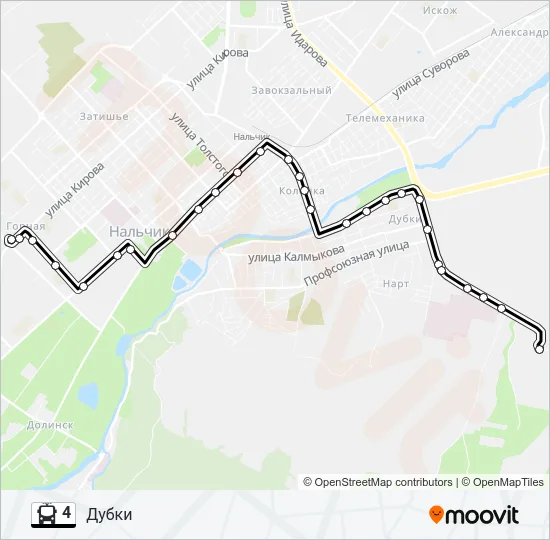 4 Trolleybus Line Map