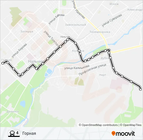 4 Trolleybus Line Map