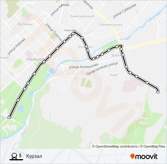 5 Trolleybus Line Map